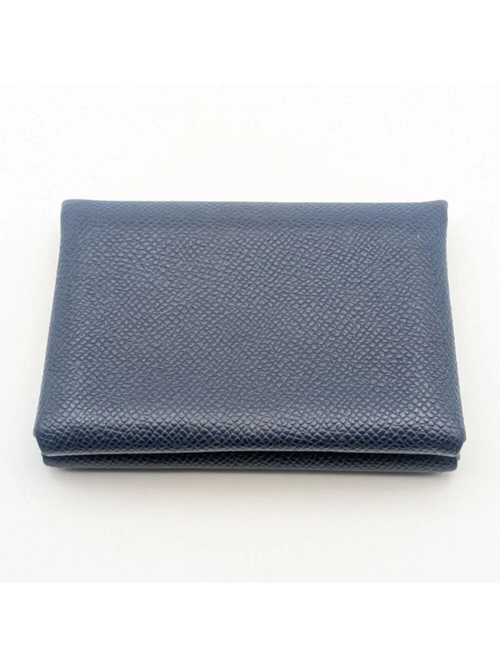 Hermes Calvi Duo Veau Epsom Navy Coin Case Business